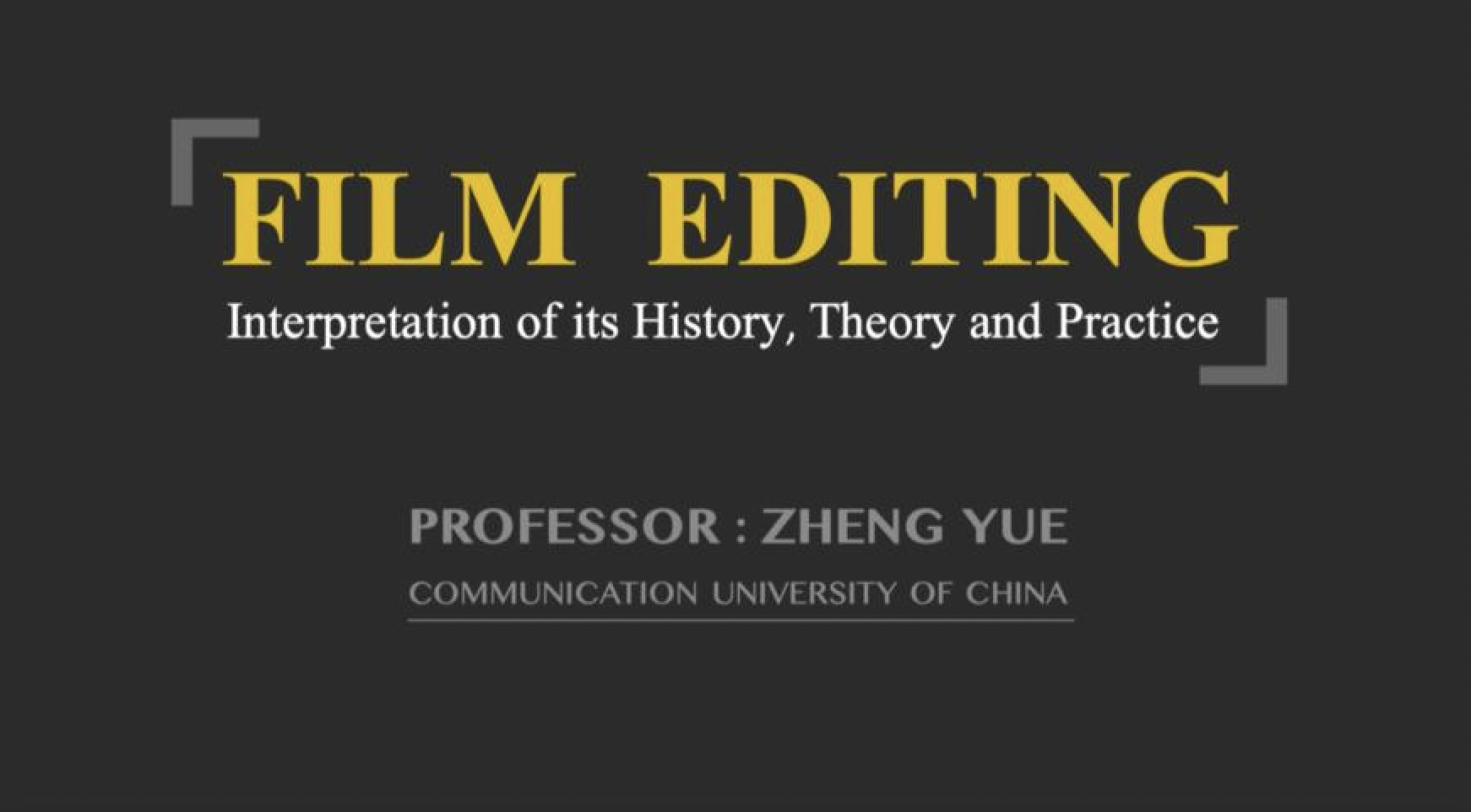 Film Editing: Interpretation of its History, Theory and Practice feihtpcuc